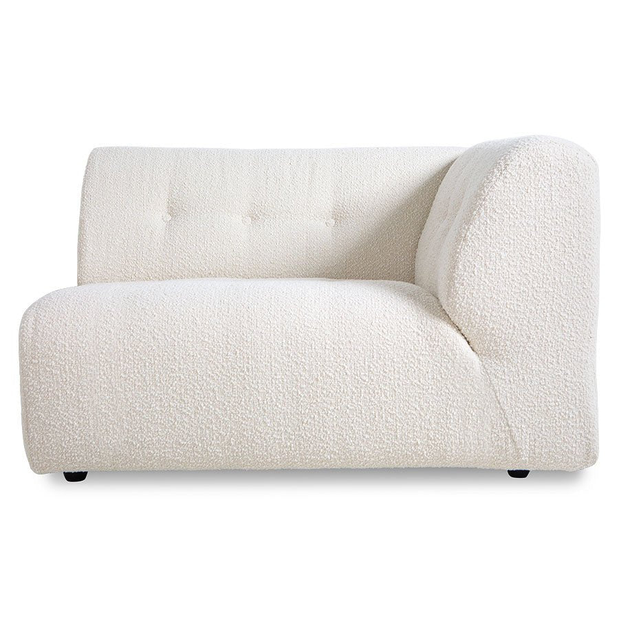 Vint couch: element right 1,5-seat - boucle cream - Urban Nest