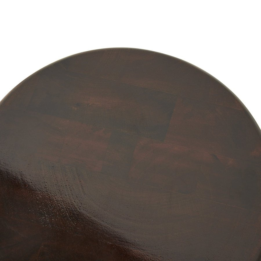 Wooden stool burgundy - Urban Nest