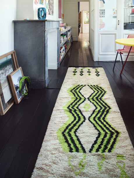 Woolen runner neon green - Urban Nest